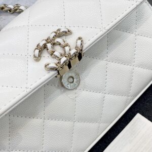 Túi Xách Hàng Hiệu Chanel Woc Siêu Cấp Màu Trắng 18cm (1)