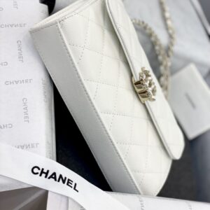 Túi Xách Hàng Hiệu Chanel Woc Siêu Cấp Màu Trắng 18cm (1)