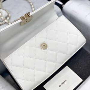 Túi Xách Hàng Hiệu Chanel Woc Siêu Cấp Màu Trắng 18cm (1)