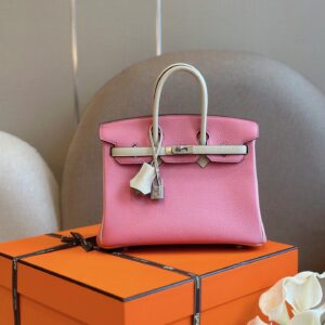 Túi Xách Hermes Birkin Mix Phw Togo Rep 11 Nữ Màu Hồng 25cm (2)