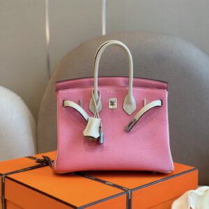 Túi Xách Hermes Birkin Mix Phw Togo Rep 11 Nữ Màu Hồng 25cm (2)