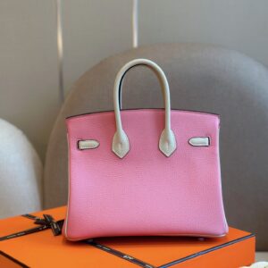 Túi Xách Hermes Birkin Mix Phw Togo Rep 11 Nữ Màu Hồng 25cm (2)