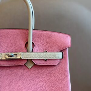 Túi Xách Hermes Birkin Mix Phw Togo Rep 11 Nữ Màu Hồng 25cm (2)