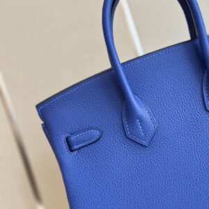 Túi Xách Hermes Birkin Mix Phw Togo Replica 11 Cao Cấp Màu Xanh 25cm (2)