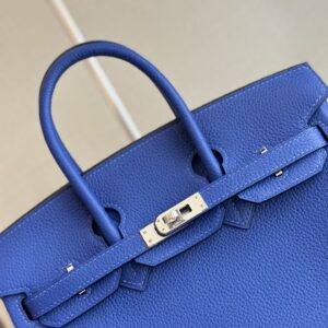 Túi Xách Hermes Birkin Mix Phw Togo Replica 11 Cao Cấp Màu Xanh 25cm (2)
