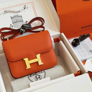 Túi Xách Hermes Constance Nữ Màu Cam Replica 11 19cm (2)