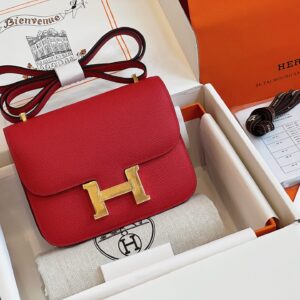Túi Xách Hermes Constance Nữ Màu Đỏ Rep 11 Cao Cấp 19cm (1)