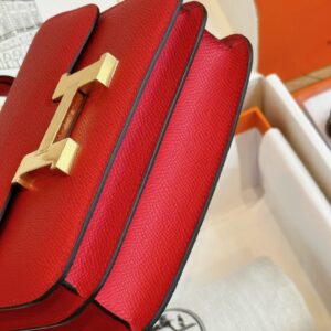 Túi Xách Hermes Constance Nữ Màu Đỏ Rep 11 Cao Cấp 19cm (1)