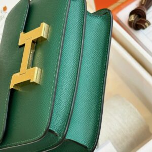 Túi Xách Hermes Constance Nữ Màu Xanh Lá Cây Cao Cấp 19cm (2)