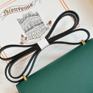 Túi Xách Hermes Constance Nữ Màu Xanh Lá Cây Cao Cấp 19cm (2)