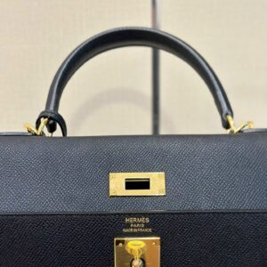 Túi Xách Hermes Kelly Da Epson Màu Đen Siêu Cấp 28cm (2)