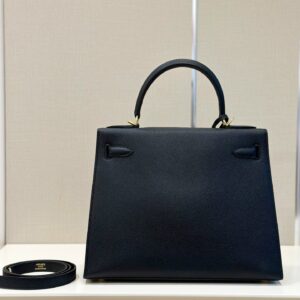 Túi Xách Hermes Kelly Da Epson Màu Đen Siêu Cấp 28cm (2)