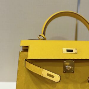 Túi Xách Hermes Kelly Da Epson Màu Vàng Siêu Cấp 28cm (2)
