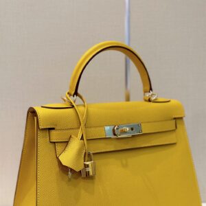 Túi Xách Hermes Kelly Da Epson Màu Vàng Siêu Cấp 28cm (2)