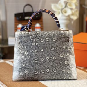 Túi Xách Hermes Kelly Lizard Nữ Da Thằn Lằn Cao Cấp 28cm (2)