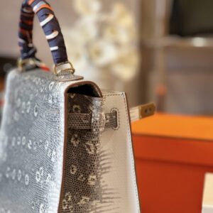 Túi Xách Hermes Kelly Lizard Nữ Da Thằn Lằn Cao Cấp 28cm (2)