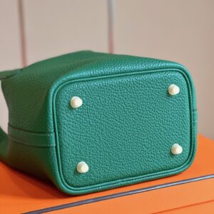 Túi Xách Hermes Picotin 18 Togo Rep 11 Cao Cấp Nữ Màu Xanh 18cm (2)