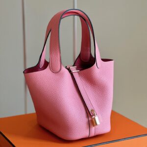 Túi Xách Hermes Picotin 18 Togo Replica 11 Nữ Màu Hồng 18cm (2)