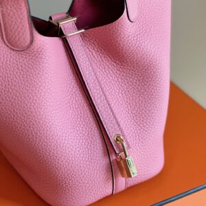 Túi Xách Hermes Picotin 18 Togo Replica 11 Nữ Màu Hồng 18cm (2)