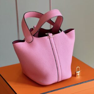 Túi Xách Hermes Picotin 18 Togo Replica 11 Nữ Màu Hồng 18cm (2)