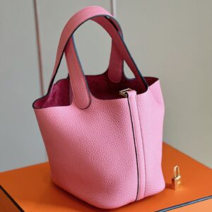 Túi Xách Hermes Picotin 18 Togo Replica 11 Nữ Màu Hồng 18cm (2)