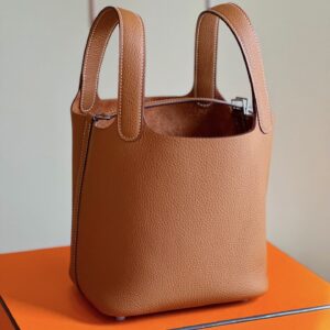 Túi Xách Hermes Picotin 18 Togo Replica 11 Nữ Màu Nâu 18cm (2)