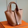 Túi Xách Hermes Picotin 18 Togo Replica 11 Nữ Màu Nâu 18cm (2)