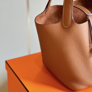 Túi Xách Hermes Picotin 18 Togo Replica 11 Nữ Màu Nâu 18cm (2)