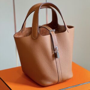 Túi Xách Hermes Picotin 18 Togo Replica 11 Nữ Màu Nâu 18cm (2)