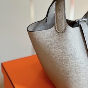 Túi Xách Hermes Picotin 18 Togo Replica 11 Nữ Màu Xám 18cm (2)