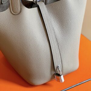 Túi Xách Hermes Picotin 18 Togo Replica 11 Nữ Màu Xám 18cm (2)