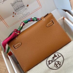 Túi Xách Hermes Pochette Replica 11 Nữ Màu Nâu 34x15x6cm (1)