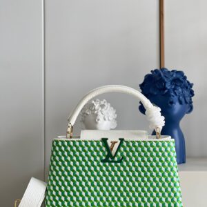Túi Xách Louis Vuitton LV Capucines PM Họa Tiết Đan Replica 11 27cm (2)