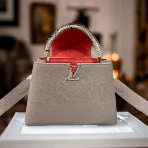 Túi Xách Louis Vuitton LV Capucines PM Pha Da Trăn Replica 11 27cm (2)