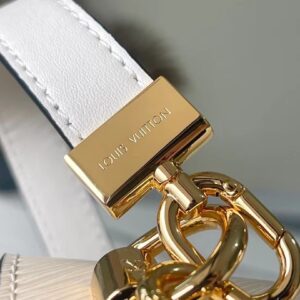 Túi Xách Louis Vuitton LV Twist Nữ Màu Trắng Khóa Vàng 24cm (2)
