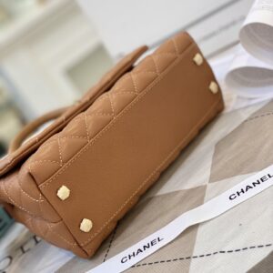 Túi Xách Nữ Chanel Coco Handle Small Màu Nâu Siêu Cấp 23cm (2)
