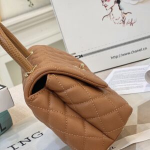 Túi Xách Nữ Chanel Coco Handle Small Màu Nâu Siêu Cấp 23cm (2)