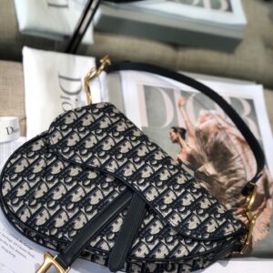 Túi Xách Nữ Dior Saddle Replica 11 Hoạ Tiết Dior 25.5x20x6 (2)