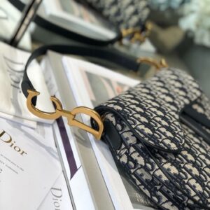 Túi Xách Nữ Dior Saddle Replica 11 Hoạ Tiết Dior 25.5x20x6 (2)
