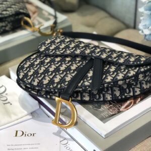 Túi Xách Nữ Dior Saddle Replica 11 Hoạ Tiết Dior 25.5x20x6 (2)