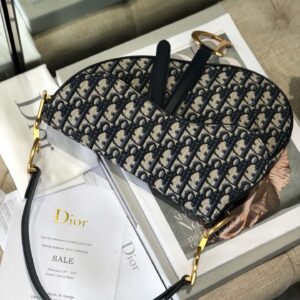 Túi Xách Nữ Dior Saddle Replica 11 Hoạ Tiết Dior 25.5x20x6 (2)