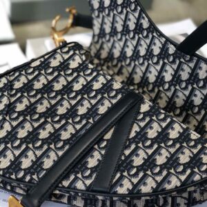 Túi Xách Nữ Dior Saddle Replica 11 Hoạ Tiết Dior 25.5x20x6 (2)