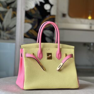 Túi Xách Nữ Hermes Birkin 30 Togo Ghw Rep 11 Mix 2 Màu 30cm (2)