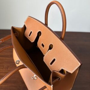Túi Xách Nữ Hermes Birkin Epsom Replica 11 Màu Nâu 25cm (2)