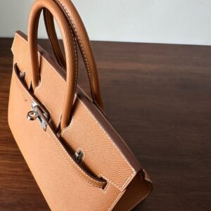 Túi Xách Nữ Hermes Birkin Epsom Replica 11 Màu Nâu 25cm (2)