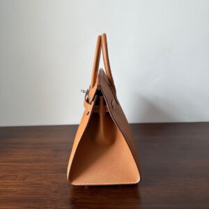 Túi Xách Nữ Hermes Birkin Epsom Replica 11 Màu Nâu 25cm (2)