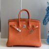 Túi Xách Nữ Hermes Birkin Mix Phw Togo Màu Cam Rep 11 Cao Cấp 25cm (2)