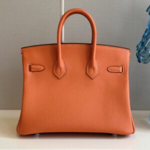 Túi Xách Nữ Hermes Birkin Mix Phw Togo Màu Cam Rep 11 Cao Cấp 25cm (2)