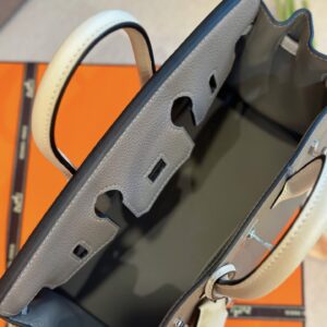 Túi Xách Nữ Hermes Birkin Mix Phw Togo Replica 11 Màu Xám 25cm (2)