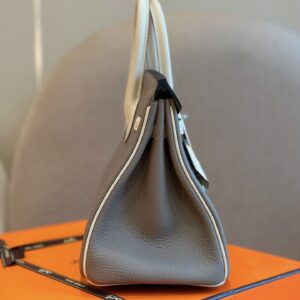 Túi Xách Nữ Hermes Birkin Mix Phw Togo Replica 11 Màu Xám 25cm (2)